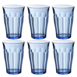 Picardie vannglass 36 cl 6 stk marin blå