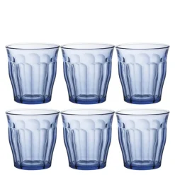 Picardie vannglass 31 cl 6 stk marin blå