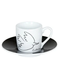 Picasso espressokopp med skål 8,5 cl 2 par La Colombe De La Paix