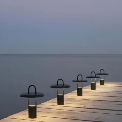 Pier bærbar LED lampe 25 cm black