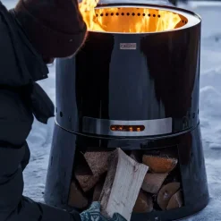 Pilar 50 Premium rentbrennende bålbrenner svart