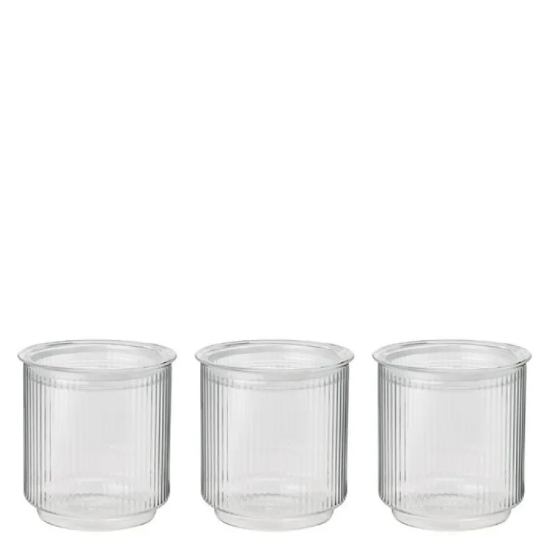 Pilastro glasskrukke m/lokk 0,6L 3 stk