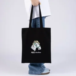 Pippi handlenett 38,5x42 cm Pippi hest svart