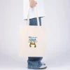 Pippi handlenett 38,5x42 cm Pippi opp-ned beige