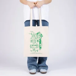 Pippi handlenett 38,5x42 cm Villa Villekulla beige