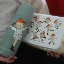 Pippi matboks 18,5x12 cm sirkus gul