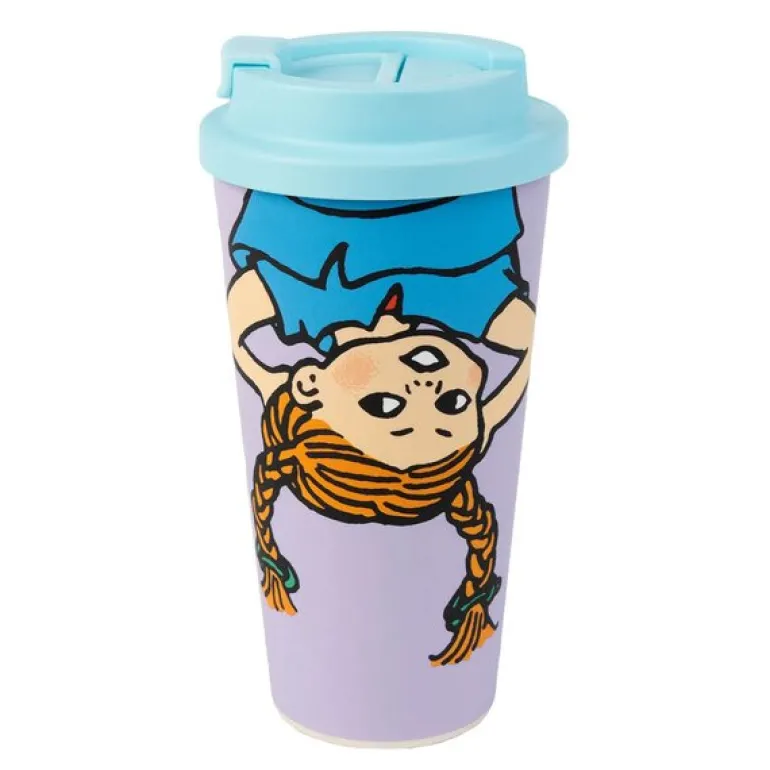 Pippi take away kopp 45 cl lilla
