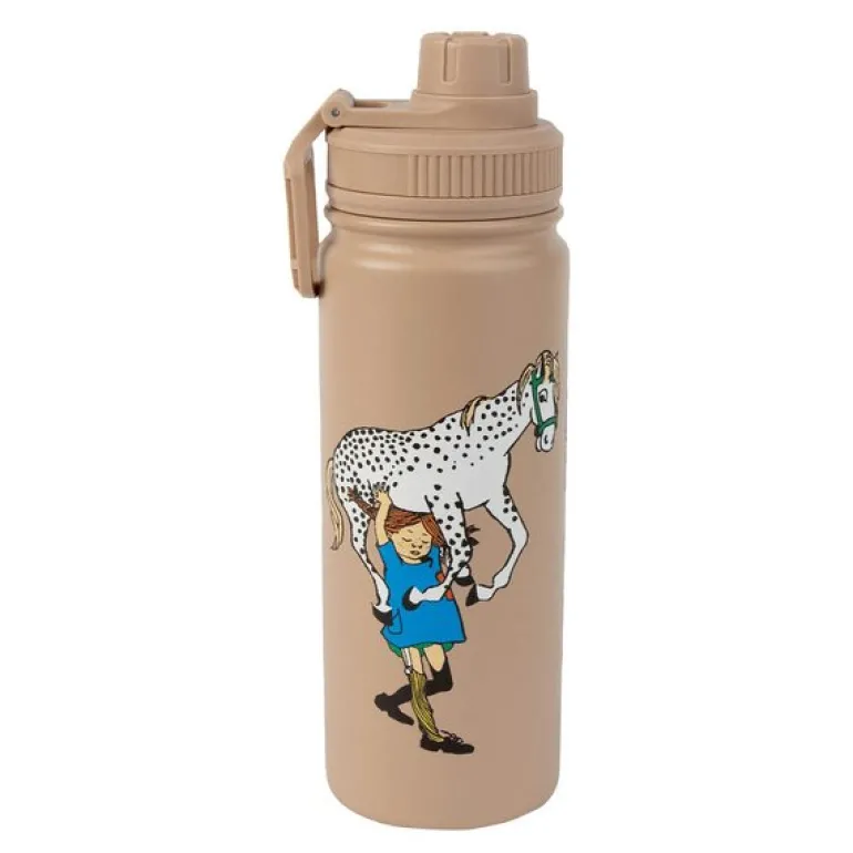 Pippi termoflaske 0,55L Pippi hest beige