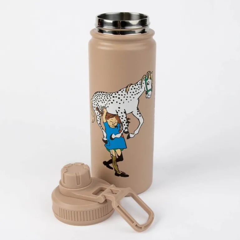Pippi termoflaske 0,55L Pippi hest beige