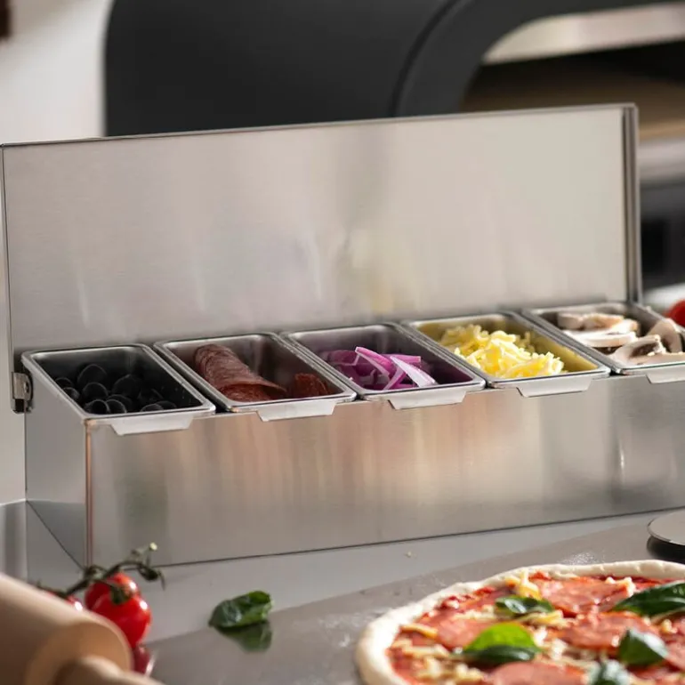 Pizza Angels toppingboks 2L børstet stål