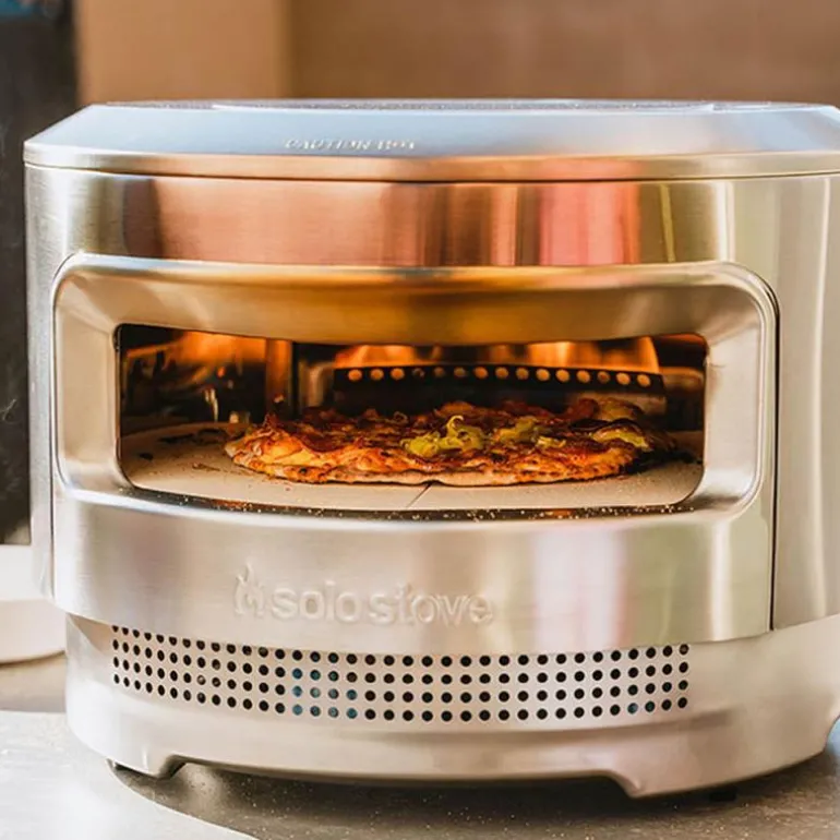 Pizzaovn vedfyrt/gass stål