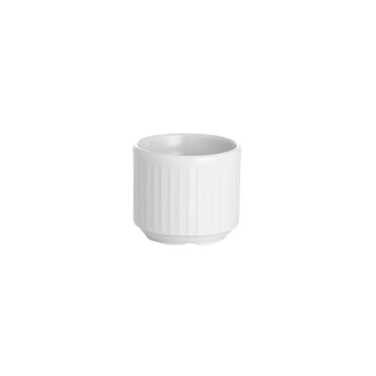 Plissé eggeglass 4 cl hvit