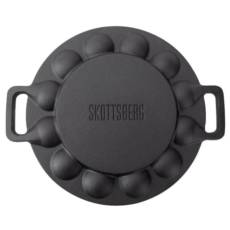 Poffertjes/munkepanne 19 hull 24 cm støpejern