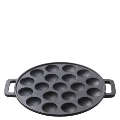 Poffertjes/munkepanne 19 hull 24 cm støpejern