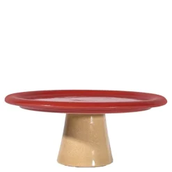 Porto kakefat 26,5x11 cm rød/beige
