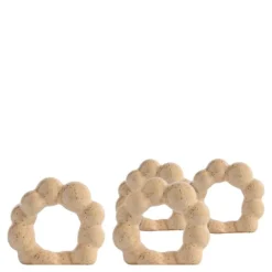 Porto serviettring 6,5x2,5 cm 4 stk beige
