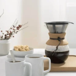 Pour Over kaffebrygger 1 L/8 kopper filter/kork