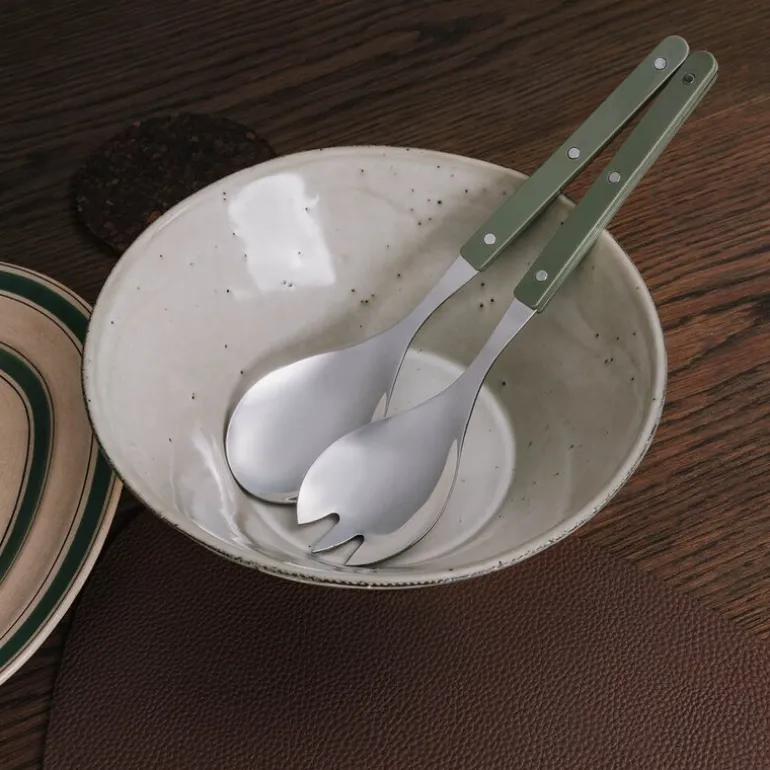 Prima Verde salatbestikk 28,5 cm stål/grønn