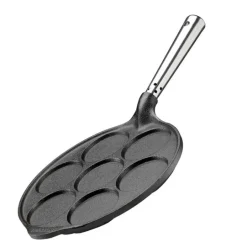 Professional lappepanne med rustfritt stål håndtak 23 cm støpejern