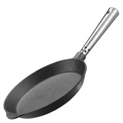 Professional støpejernspanne 22 cm med stålhåndtak