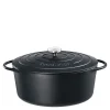 Provence støpejernsgryte oval 35 cm 8,9L svart