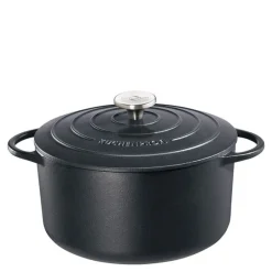 Provence støpejernsgryte rund 28 cm 6,6L svart