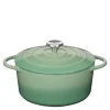 Provence støpejernsgryte rund 26 cm 5,3L jade