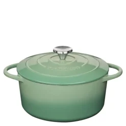 Provence støpejernsgryte rund 26 cm 5,3L jade