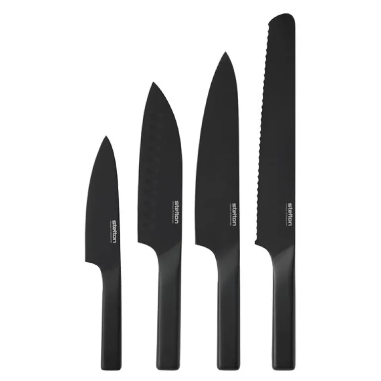 Pure Black knivsett 4 stk svart