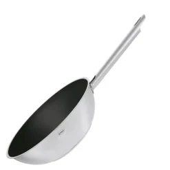 PureElements wok 28 cm rustfritt stål/svart