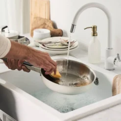 Pure stekepanne 24 cm keramisk non-stick elfenbenshvit