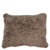 Pute new zealand saueskinn kort ull 35x45 cm chocolate
