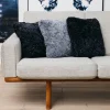 Pute new zealand saueskinn kort ull 40x40 cm Grey