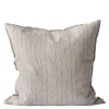Putetrekk lin 50x50 cm hazelnut stripe