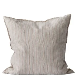Putetrekk lin 50x50 cm hazelnut stripe