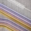 Rainbow sugerør i glass 21,5 cm 6 stk lilla/rosa/gul