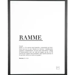 Ramme 30x40 cm svart