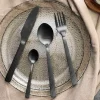 RAW  bestikksett 16 deler svart matt