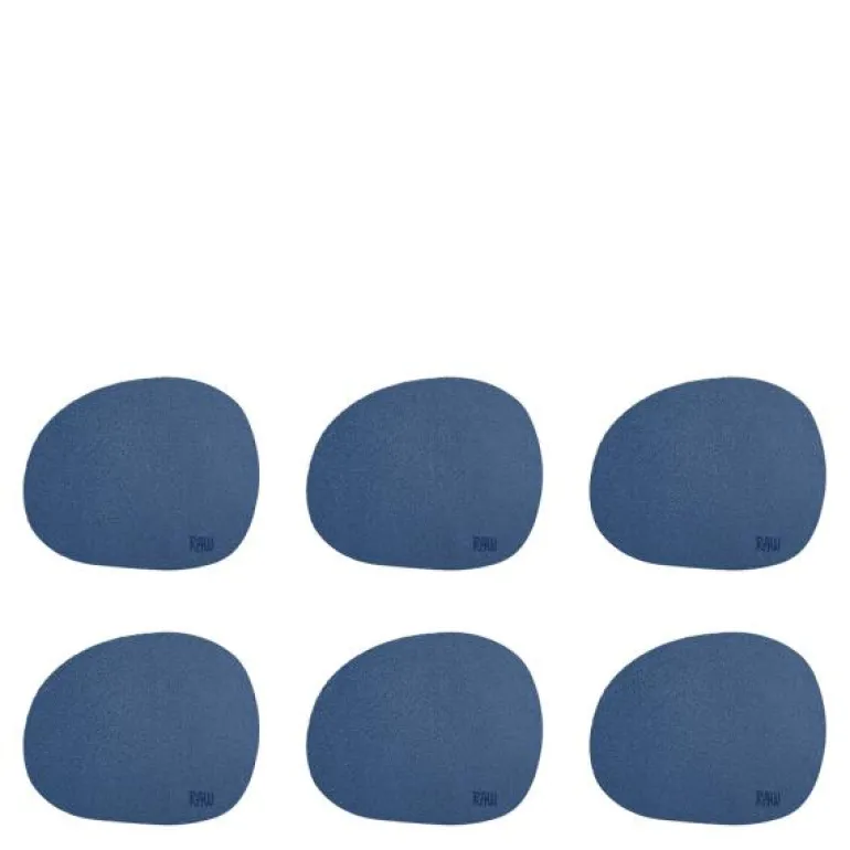 RAW Organic glassbrikke 6 stk dark blue