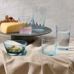 RAW Unique swirl highball glass 45 cl light blue
