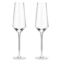 Raye vinklet champagneglass i krystall 24 cl 2 stk