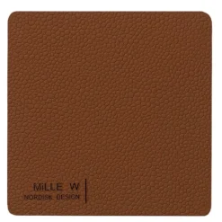 Rektanguler glassbrikke 10x10 cm beige