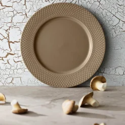 Rhombe Earth middagstallerken 27 cm clay