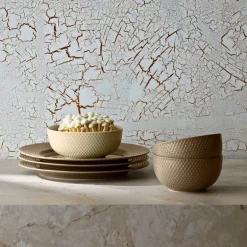 Rhombe Earth middagstallerken 27 cm clay