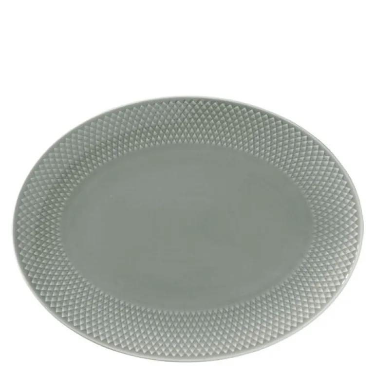 Rhombe Earth ovalt serveringsfat 28,5x21,5 cm moss