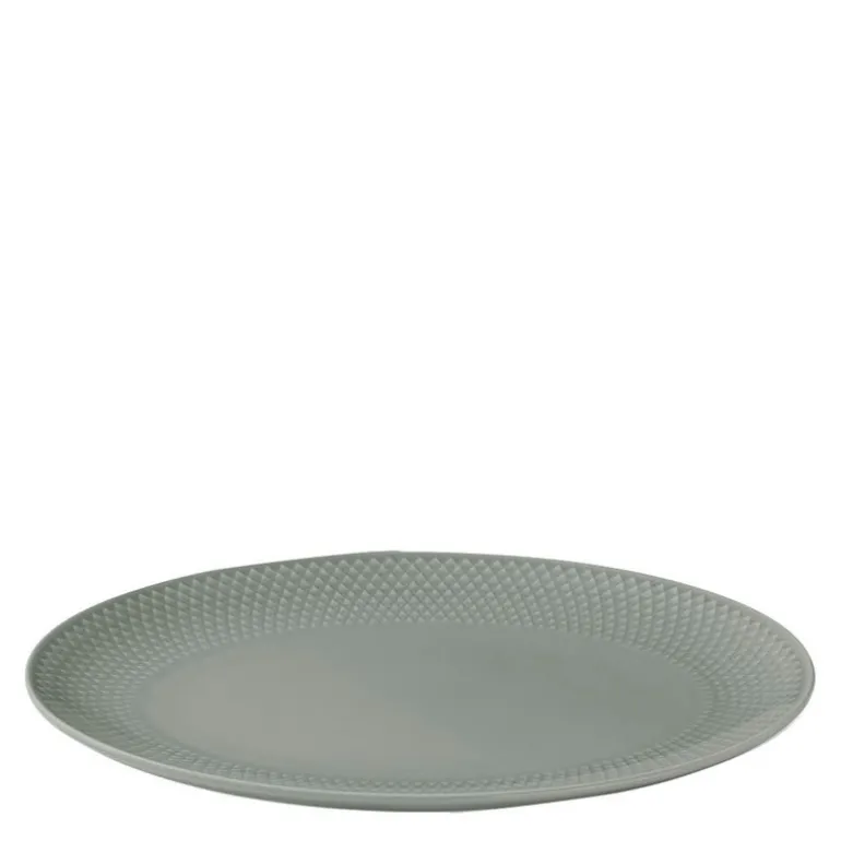 Rhombe Earth ovalt serveringsfat 28,5x21,5 cm moss