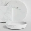 Rhombe serveringsskål 28 cm hvit