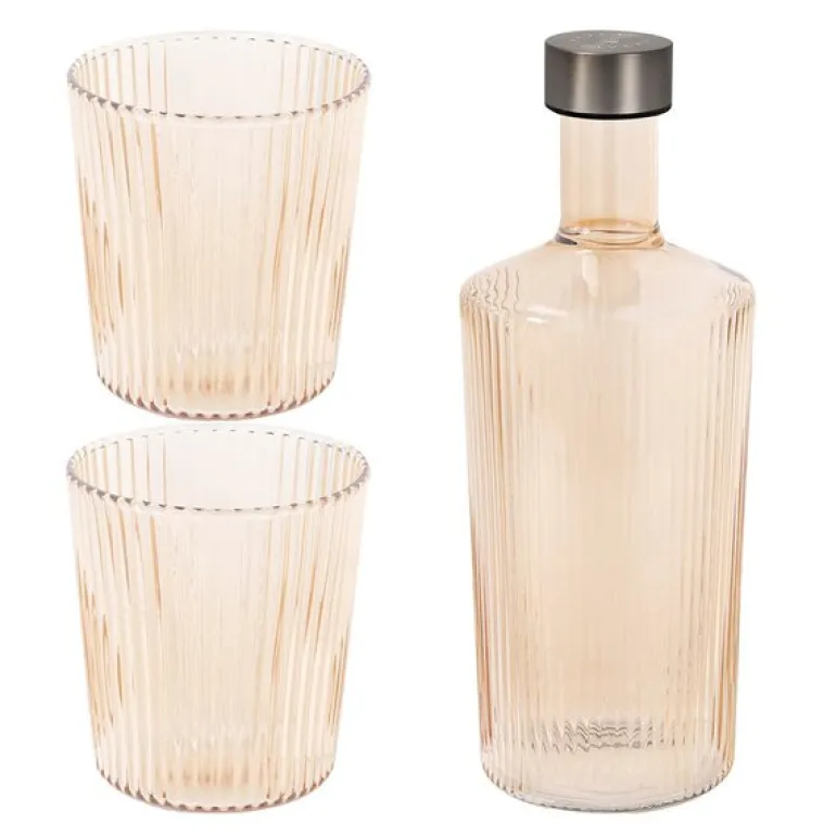 Ribbed Elegance gaveeske Bells 3 deler beige