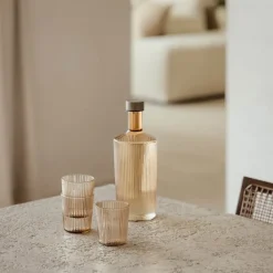 Ribbed Elegance glass Bells 25 cl beige