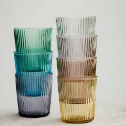Ribbed Elegance glass Cable 25 cl gul